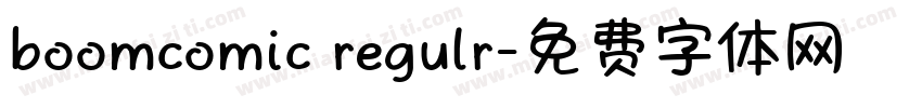boomcomic regulr字体转换